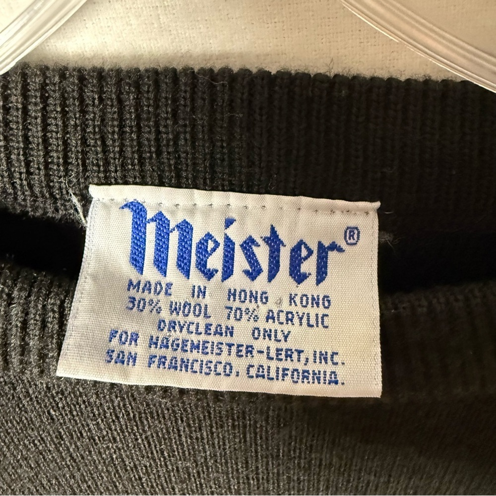 Vintage Meister Wool Ski Sweater Blue Red Black Size Men’s large - Picture 2 of 6